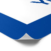 Tafeltennis pingpongrackets en zwart blauw poster (Hoek)