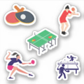 Tafeltennis Stickers (Voorkant)