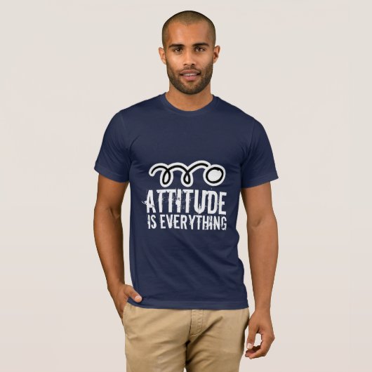 Tafeltennis t-shirt | Attitude is alles (Voorkant volledig)