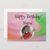 Tafeltennis Tafel Tennis Gefeliciteerd   Briefkaart (Voorkant / Achterkant)