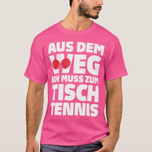 Tafeltennis uit de weg Tafeltennis Bat Table T-shirt (Voorkant)