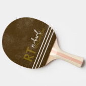 Tafeltennisbat Met Naam Speler Bruin (Zijkant)