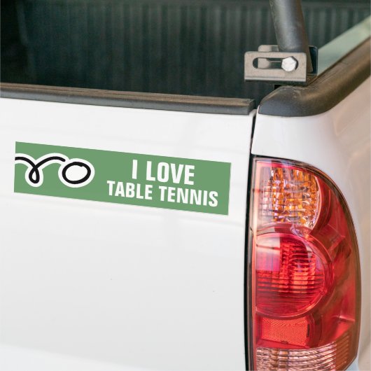 Tafeltennisbumpersticker voor pingpongventilatoren bumpersticker (Op Truck)