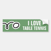 Tafeltennisbumpersticker voor pingpongventilatoren bumpersticker (Voorkant)