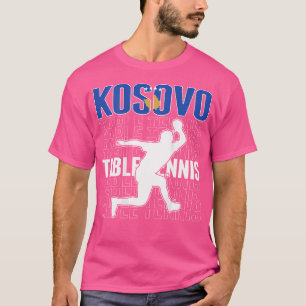 Tafeltennisfans uit Kosovo Jersey Kosovaarse vlag T-shirt