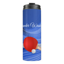 Tafeltennispeddel en bal elegant blauw