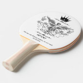  tafeltennispeddel tafeltennisbatje (Voorkant Gekanteld)