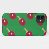Tafeltennisracket en bal op groen Case-Mate iPhone case (Achterkant (horizontaal))