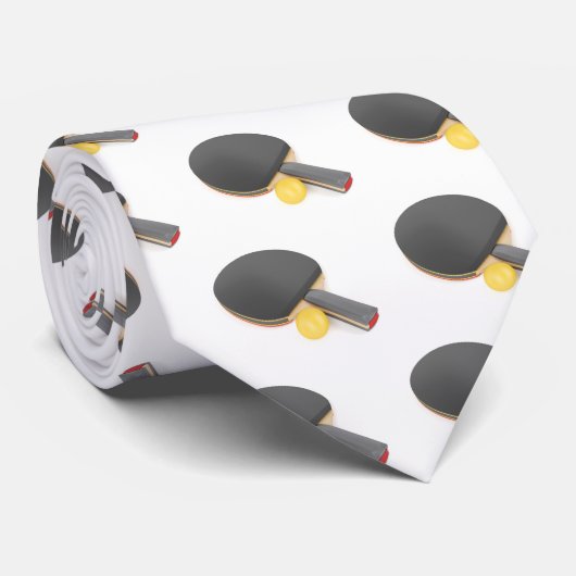 Tafeltennisracket en -bal stropdas (Opgerold)