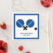 Tafeltennisrackets en ball Black, blauw modern Servet (Insitu)