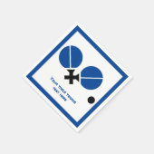 Tafeltennisrackets en ball Black, blauw modern Servet (Hoek)