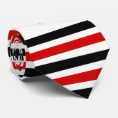 Tafeltennisrackets, met zwarte balen, rode strepen stropdas (Opgerold)