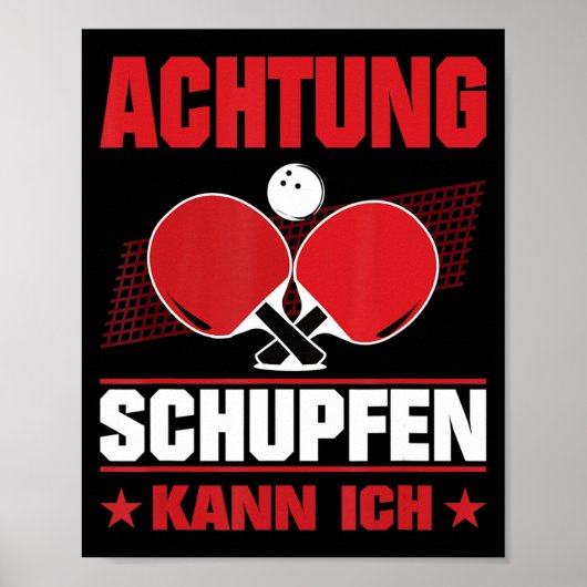 Tafeltennisschoenen en pendelschoeisel poster (Voorkant)