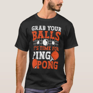 Tafeltennisspeler Graag je Balls grappige tafel T-shirt
