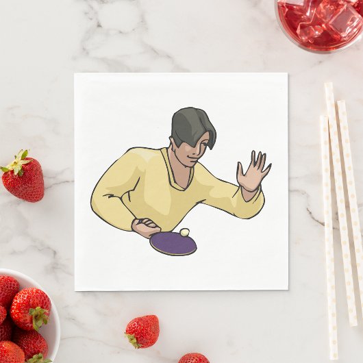 Tafeltennisspeler Papieren servetten