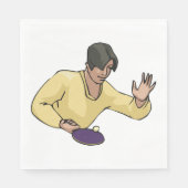 Tafeltennisspeler Papieren servetten (Voorkant)