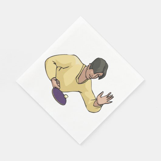 Tafeltennisspeler Papieren servetten (Hoek)