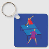 Tafeltennisspelers Sleutelhanger (Voorkant)