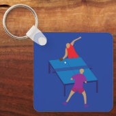Tafeltennisspelers Sleutelhanger (Voorkant)