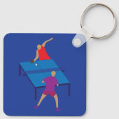 Tafeltennisspelers Sleutelhanger (Achterkant)