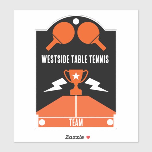 tafeltennistoernooi sticker (Vel)
