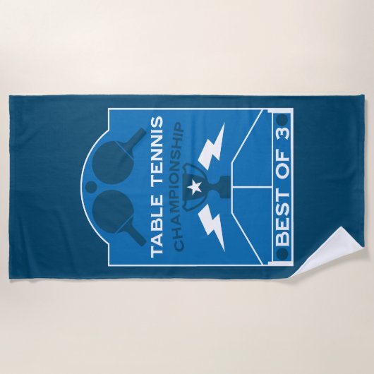 tafeltennistoernooi strandlaken (Voorkant)