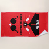 tafeltennistoernooi strandlaken (Voorkant)