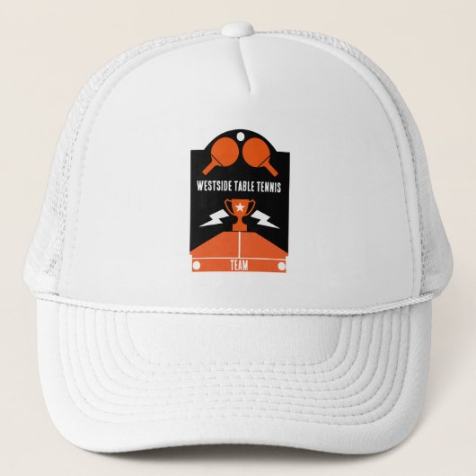 tafeltennistoernooi trucker pet (Voorkant)