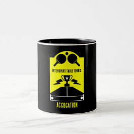 tafeltennistoernooi tweekleurige koffiemok