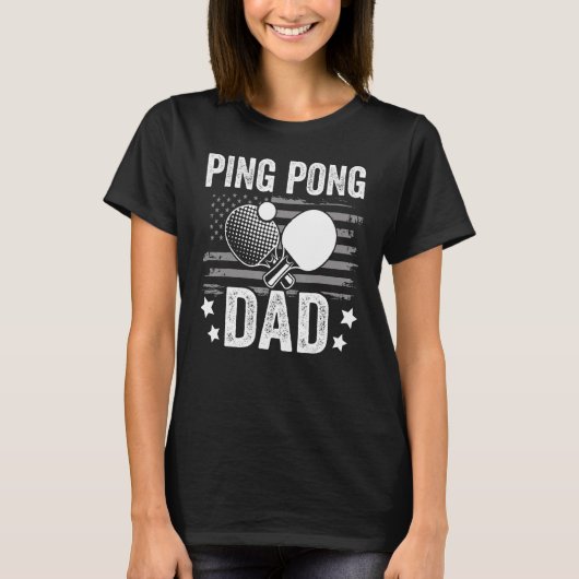 Tafeltennisvader pingpong pap tafel t-shirt (Voorkant)