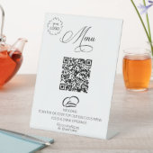 *~*Tafeltent tafelblad Eenvoudig Restaurant Logo Q Reclamebord Met Voetstuk (Insitu)