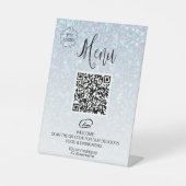 *~*Tafeltent tafelblad Glitter Menu Pedestal Sign Reclamebord Met Voetstuk (Voorkant)