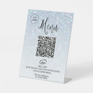 *~*Tafeltent tafelblad Glitter Menu Pedestal Sign Reclamebord Met Voetstuk