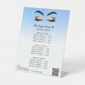 *~*Tafeltent tafelblad Glitter OGEN voetstuk teken Reclamebord Met Voetstuk (Voorkant)