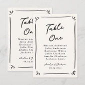 Tafeltje met speelse handgetekende kaart (Voorkant / Achterkant)