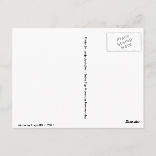 Tafeltop Mountain Toowoomba Briefkaart | Schildera (Achterkant)