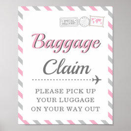 Tafelversiering Bagage Claim Reis Vliegtuig Feest Poster