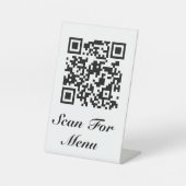 Tafelvoet Signatuur Uw QR-code Menu en/of Logo Reclamebord Met Voetstuk (Voorkant)