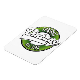 Tafelvoetbal vintage all star logo magneet