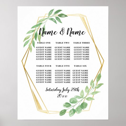 Tafelwonden Poster Zittingsgoud Lijst (Voorkant)