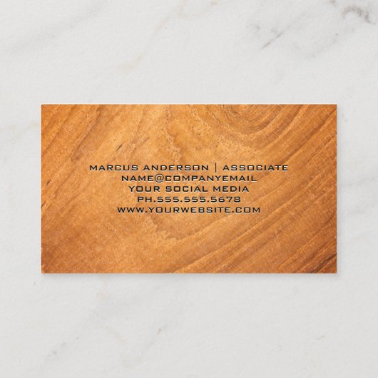 Tafelzaag | Saw Mill | Lumber Yard Visitekaartje (Achterkant)