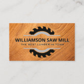 Tafelzaag | Saw Mill | Lumber Yard Visitekaartje (Voorkant)