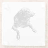 Tafelzijdige pauze, Labrador Glazen Onderzetter (Achterkant)