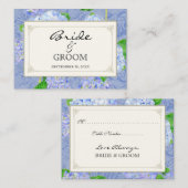 Tafelzitje Escort Blue Hydrangea Kant Bloemen Plaatskaartje (Voorkant / Achterkant)