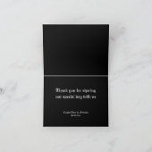 Tafelzitting rode rozen bedankkaart (Binnen)
