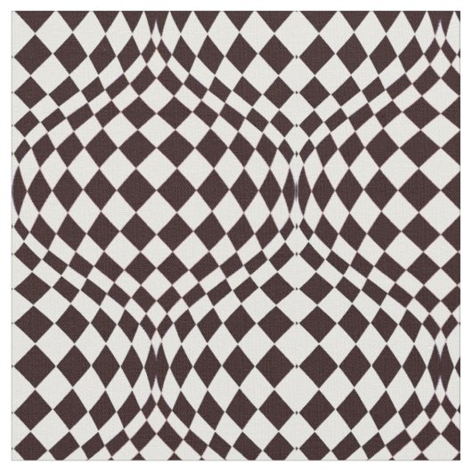 Taffi Op Art Black en White Stof (Close Up)