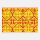 Taffi Op Art Green en Oranje Sampler Inpakpapier Vel (Voorkant 3)