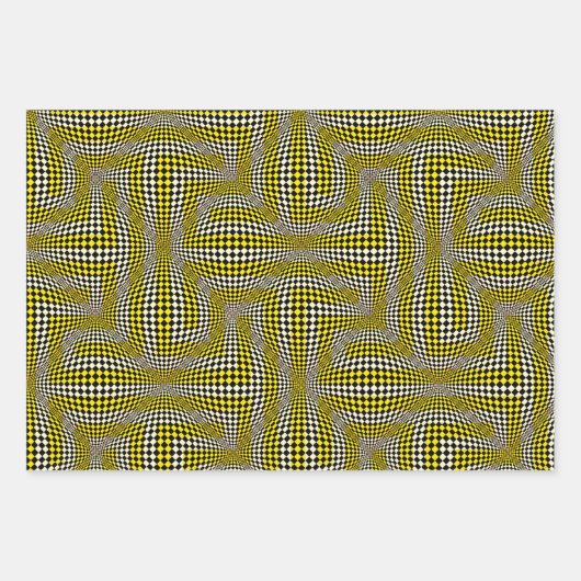 Taffi Op Art Green en Oranje Sampler Inpakpapier Vel (Voorkant 2)