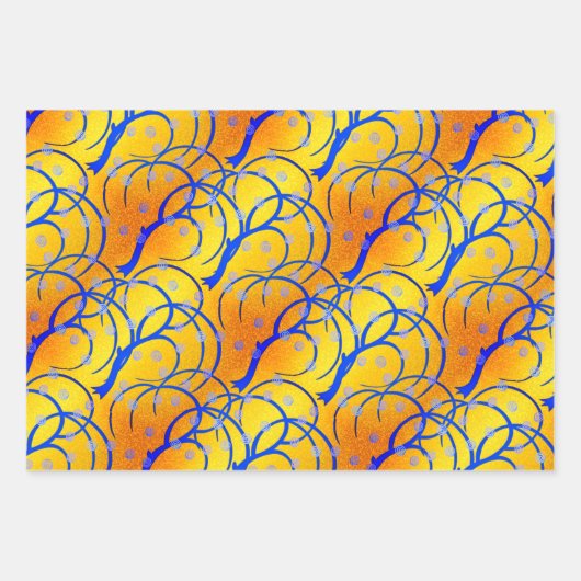 Taffi Op Art, Hollywood Floral en Jasmine Inpakpapier Vel (Voorkant 3)