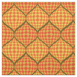 Taffi op Art Oranje groen en geel Stof